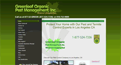 Desktop Screenshot of greenleafpest.com